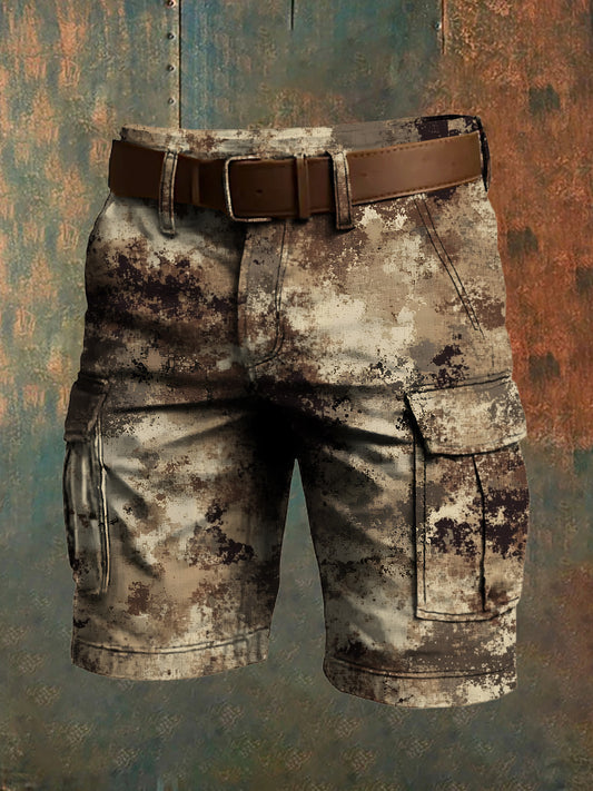 Hommes de vacances rétro Business Art Print Casual Shorts