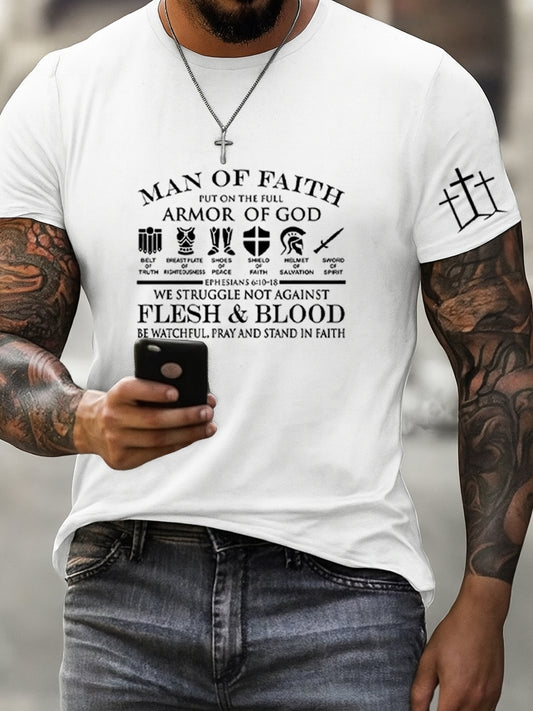 T-shirt décontracté à manches courtes Art of Faith pour hommes