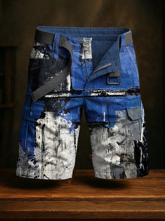 Hommes de vacances rétro Business Art Print Casual Shorts