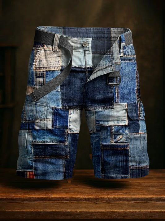 Hommes de vacances rétro Business Art Print Casual Shorts