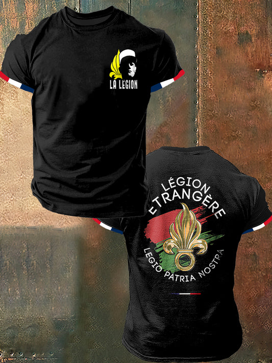 La Legion Print Vintage Fashion T-shirt à manches courtes pour hommes