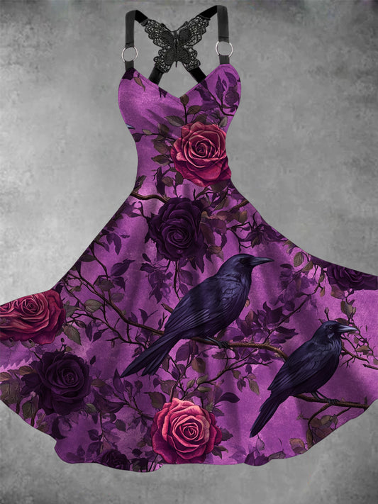 Robe décontractée vintage Skull Art pour femmes