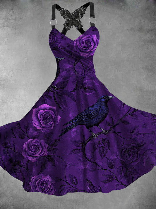 Robe décontractée vintage Skull Art pour femmes