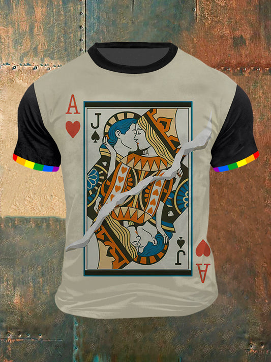 Fier France Imprimer Vintage Fashion T-shirt à manches courtes pour hommes