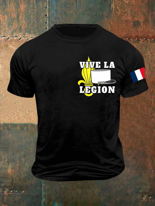 Viva La Legion Imprimer Vintage Fashion T-shirt à manches courtes pour hommes