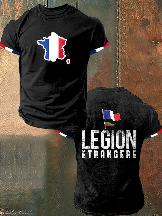 T-shirt à manches courtes Legion Etrange Print Vintage Fashion pour hommes