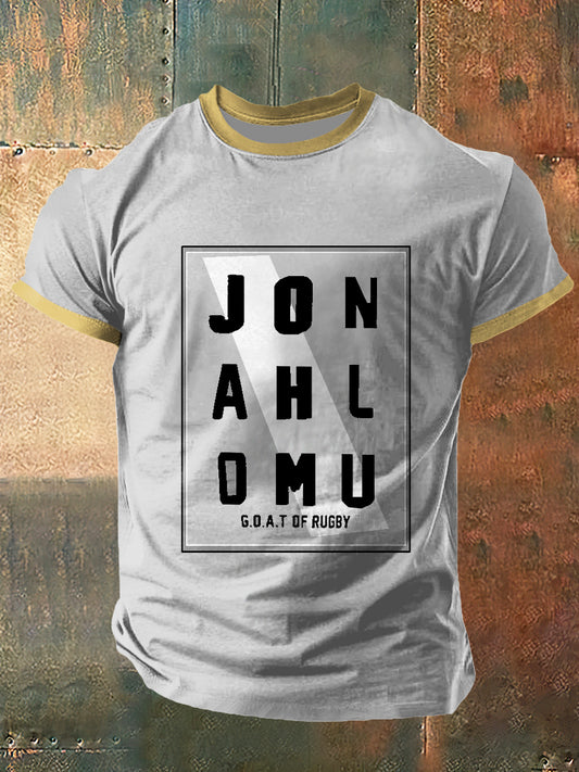 Chèvre de Rugby Imprimer Vintage Fashion T-shirt à manches courtes pour hommes