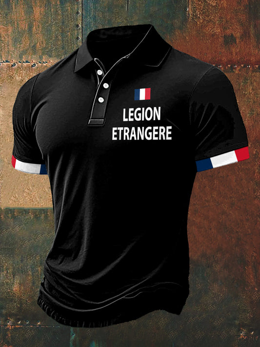 T-shirt à manches courtes Legion Etrangere Print Polo Neck Homme