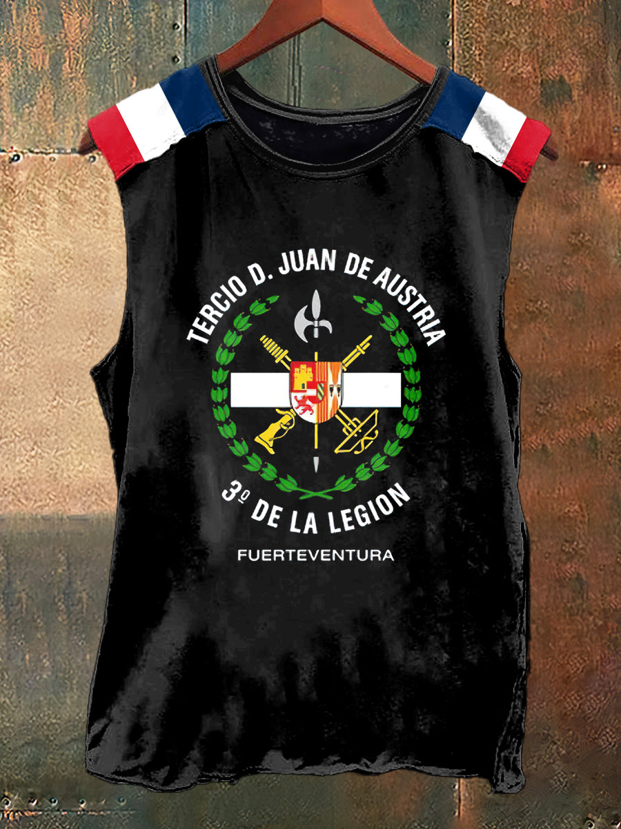 Tercio Juan De Austria 3e Légion Imprimer Vintage Mode Débardeur Sans Manches