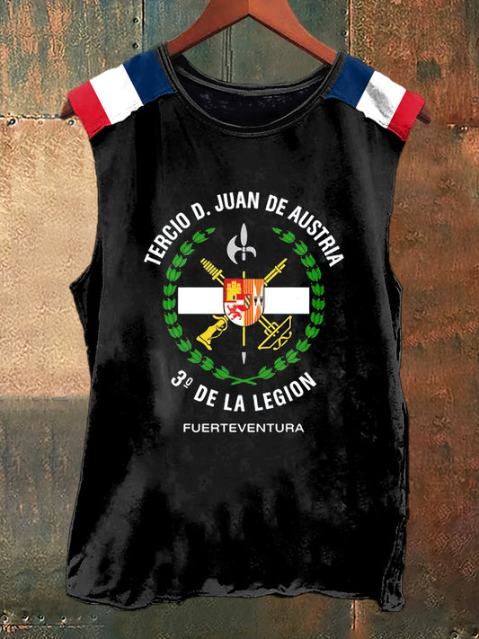 Tercio Juan De Austria 3e Légion Imprimer Vintage Mode Débardeur Sans Manches