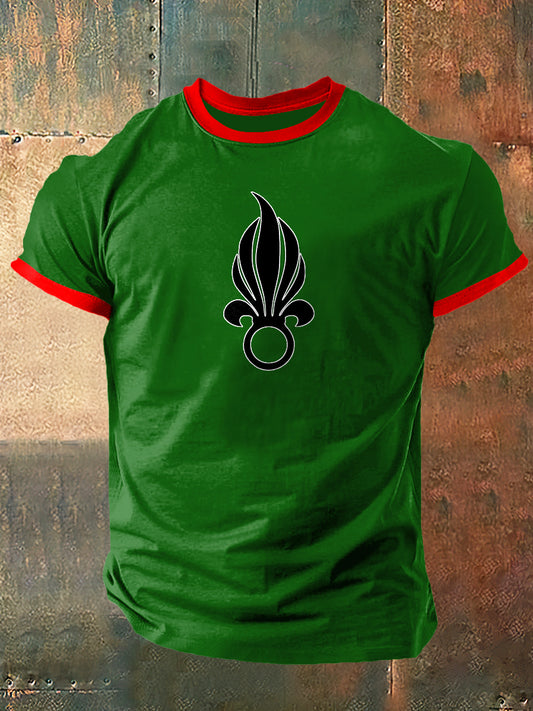 T-shirt à manches courtes Legion Print Vintage Fashion pour hommes