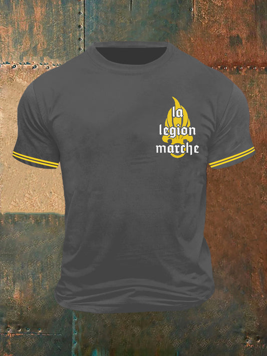 La Legion Marche Print Vintage Fashion T-shirt à manches courtes pour hommes