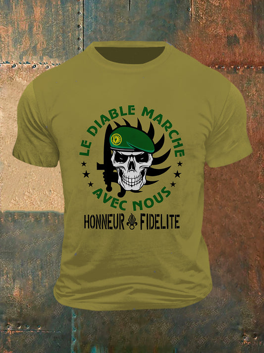 Honneur Fidelife Imprimer Vintage Fashion T-shirt à manches courtes pour hommes