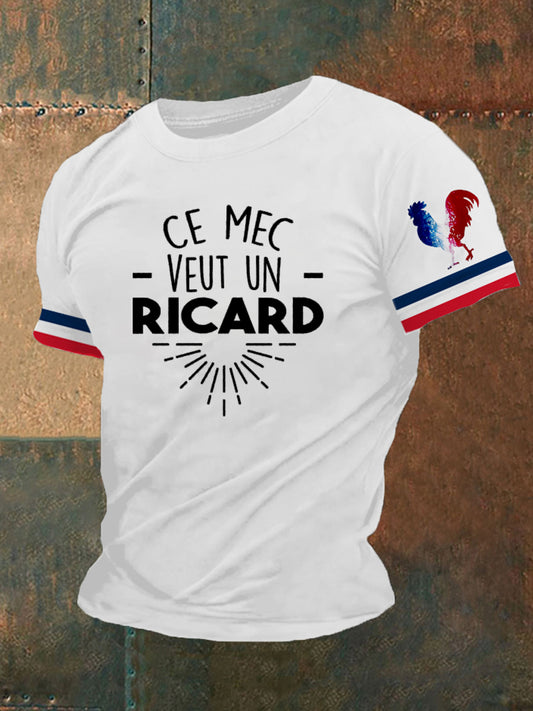 T-shirt à imprimé Ricard Homme