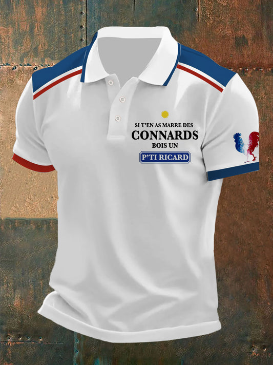 Polo imprimé à manches courtes Ricard Homme