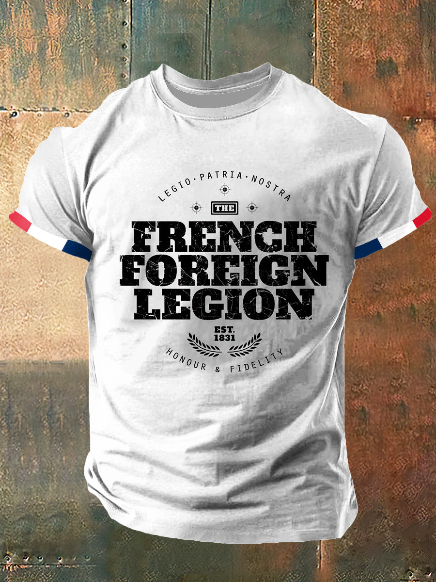 La Légion étrangère française Imprimer Vintage Fashion T-shirt à manches courtes pour hommes