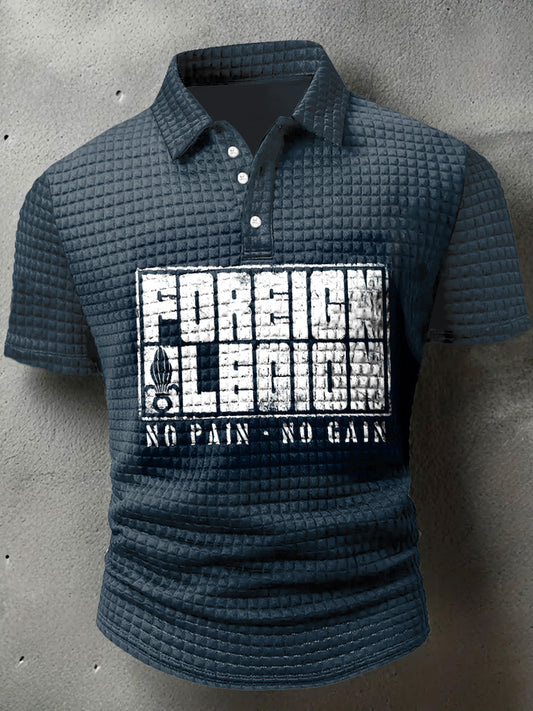 T-shirt à manches courtes imprimé Waffle Polo pour hommes