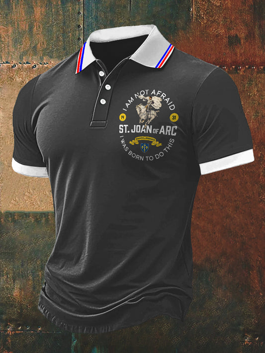 T-shirt manches courtes St. Joan Of Arc Print Polo Neck Homme