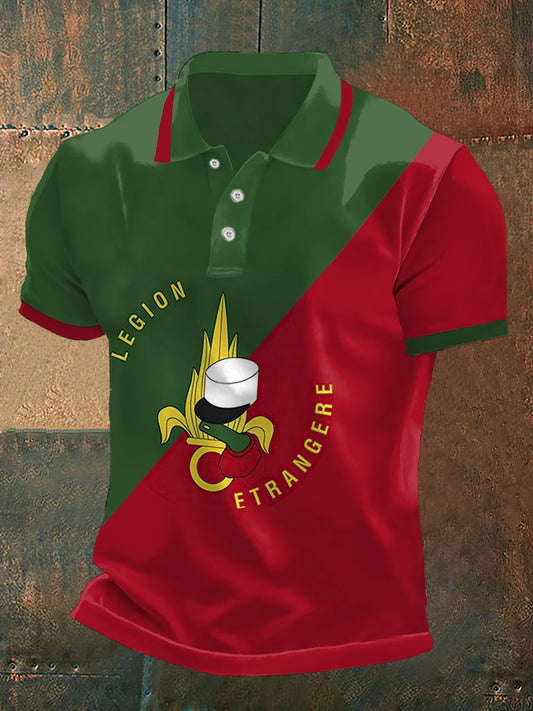 T-shirt à manches courtes Legion Etrangere Print Polo Neck Homme