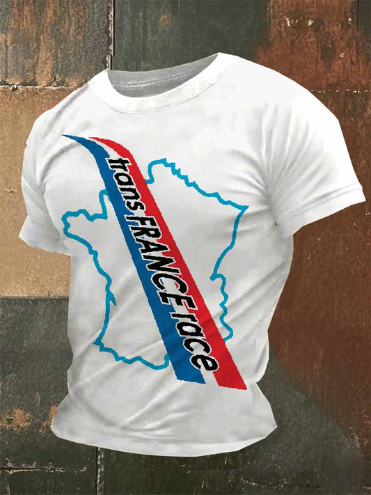 T-Shirt À Manches Courtes Vintage Tour De France Pour Homme