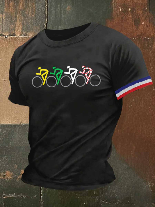 T-Shirt À Manches Courtes Vintage Tour De France Pour Homme