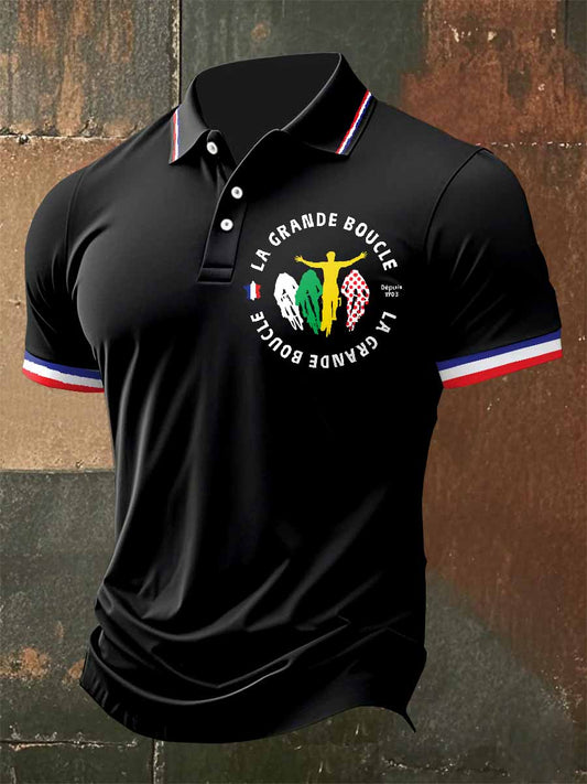 Polo À Manches Courtes Tour De France Pour Homme
