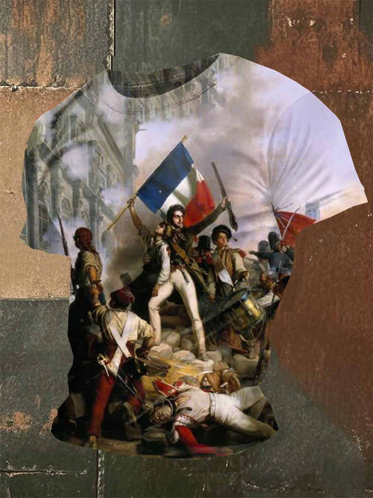 T-Shirt Rétro À Manches Courtes Napoléon Pour Homme