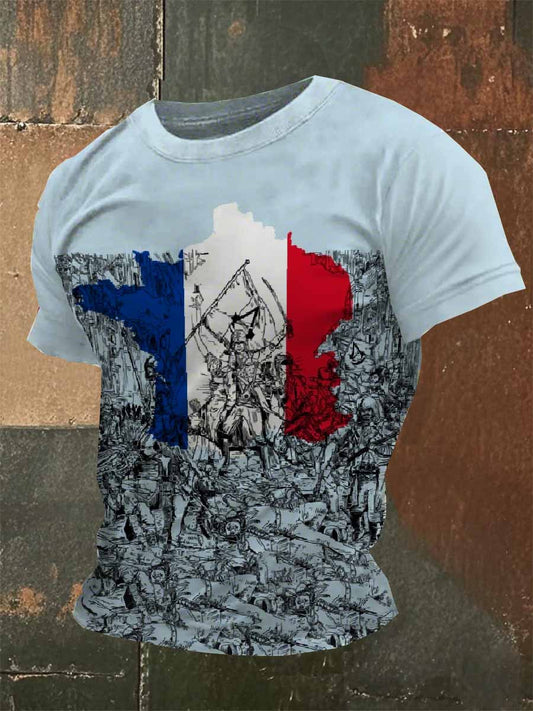 T-Shirt Rétro À Manches Courtes Pour Homme