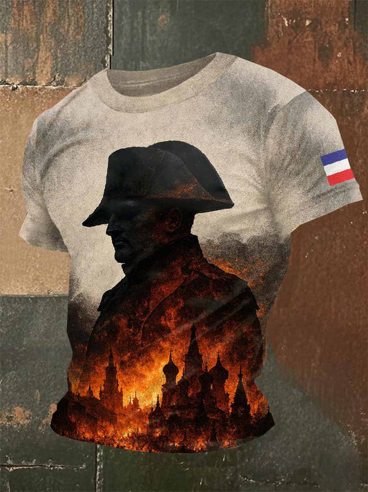 T-Shirt Rétro À Manches Courtes Napoléon Pour Homme
