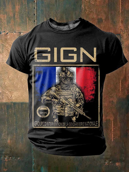 T-Shirt À Manches Courtes Pour Homme De La Gendarmerie Française