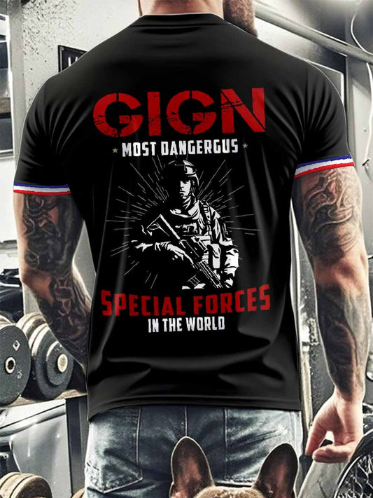 T-Shirt À Manches Courtes Pour Homme De La Gendarmerie Française