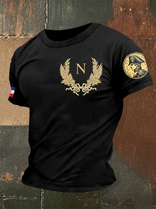 T-Shirt À Manches Courtes Vintage Napoléon Pour Homme