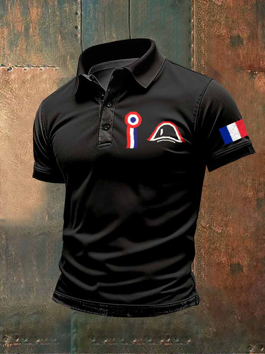 Polo À Manches Courtes Imprimé Napoléon Pour Homme