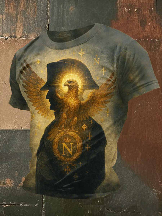 T-Shirt À Manches Courtes Imprimé Napoléon Pour Homme