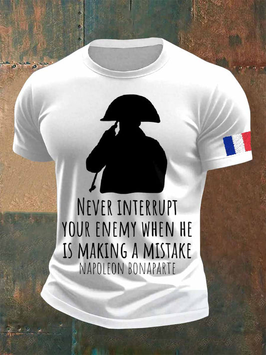 T-Shirt À Manches Courtes Imprimé Napoléon Pour Homme