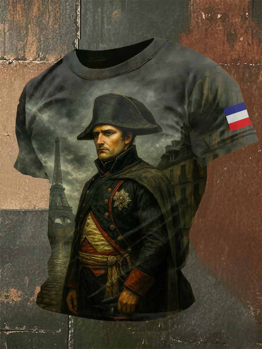 T-Shirt À Manches Courtes Imprimé Napoléon Pour Homme