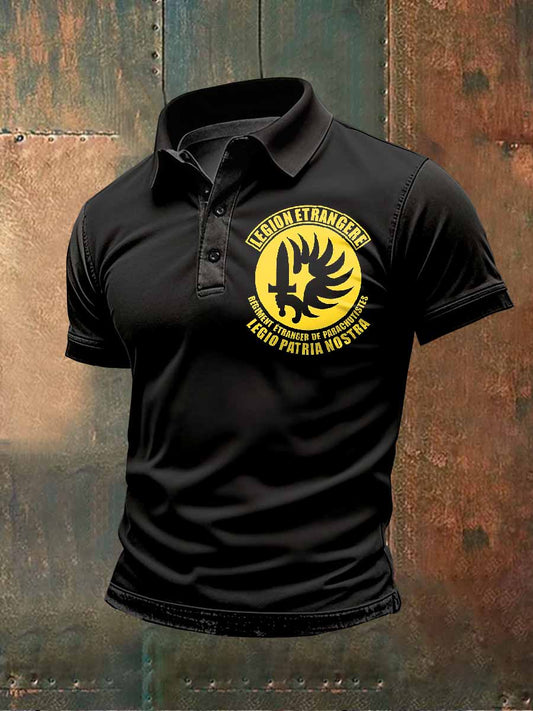 Polo À Manches Courtes Imprimé Légion Étrangère Pour Homme