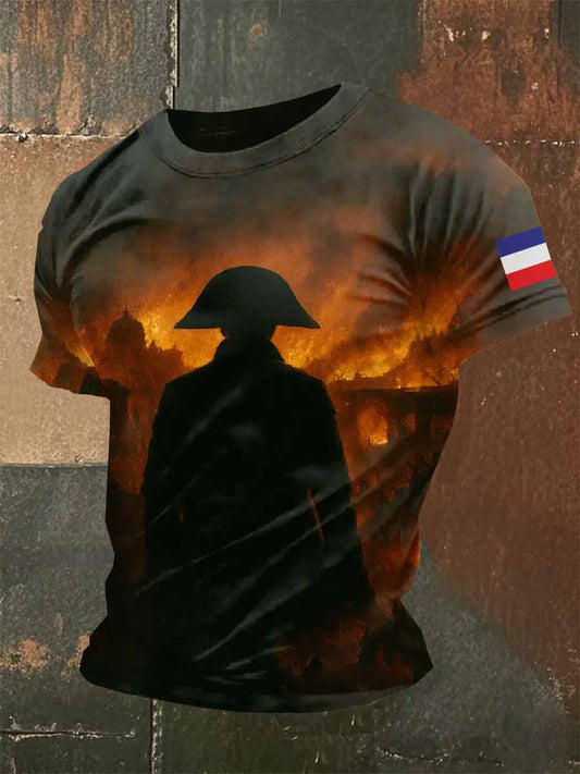 T-Shirt À Manches Courtes Imprimé Napoléon Pour Homme