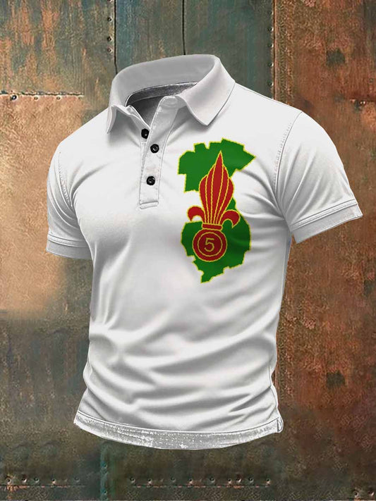Polo À Manches Courtes Imprimé Légion Étrangère Pour Homme