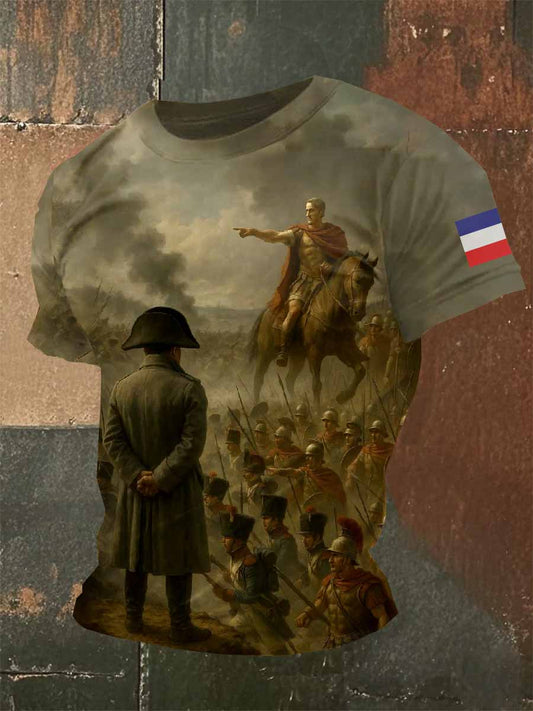 T-Shirt À Manches Courtes Imprimé Napoléon Pour Homme