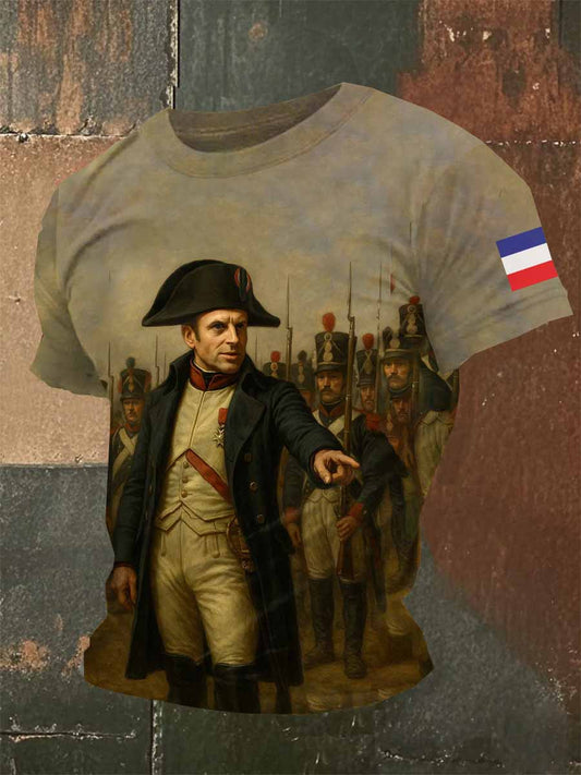 T-Shirt À Manches Courtes Imprimé Napoléon Pour Homme