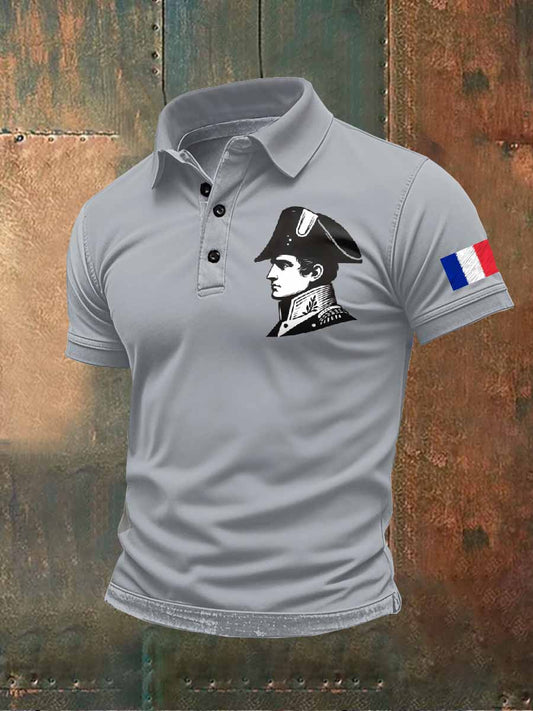 Polo À Manches Courtes Imprimé Napoléon Pour Homme