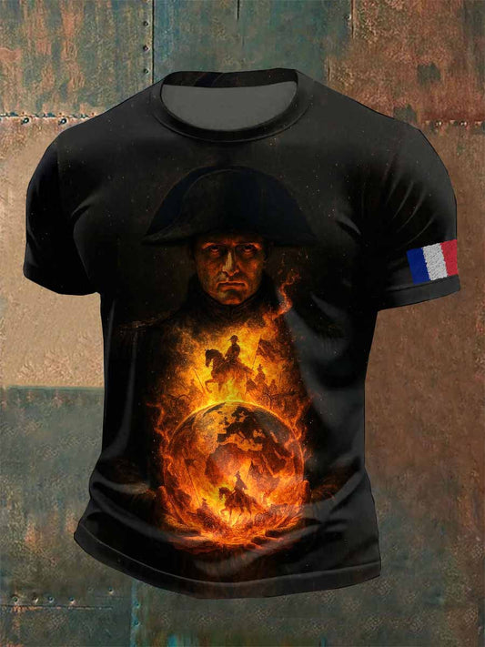 T-Shirt À Manches Courtes Imprimé Napoléon Pour Homme
