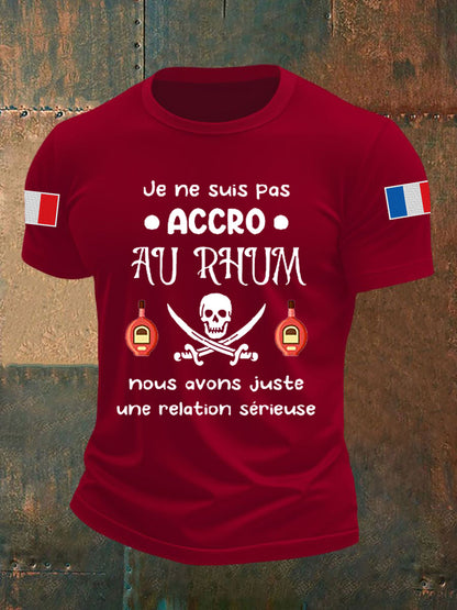 T-shirt à manches courtes Je Ne Suis Pas Accro Au Rhum pour homme