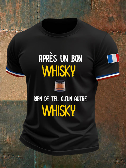 T-shirt à manches courtes Après Un Bon Whisky Rien De Tel Qu'un Autre Whisky Homme
