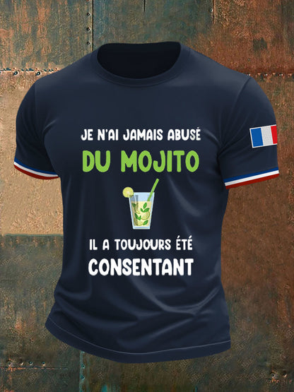 T-shirt à manches courtes Je N'aiJamais Abusé Du Mojito pour homme