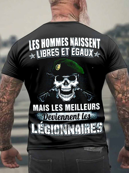 Homme Vintage Légion Étrangère T-shirt décontracté