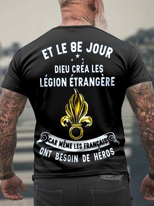 Homme Vintage Légion Étrangère T-shirt décontracté