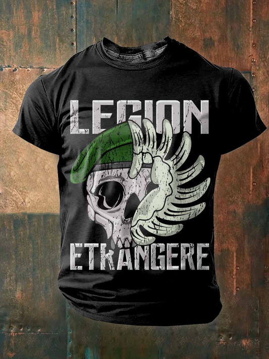 T-Shirt Vintage Régiment Étranger Français Pour Hommes