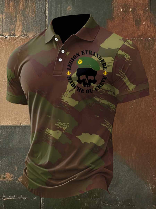 Polo Vintage Légion Étrangère Homme Imprimé